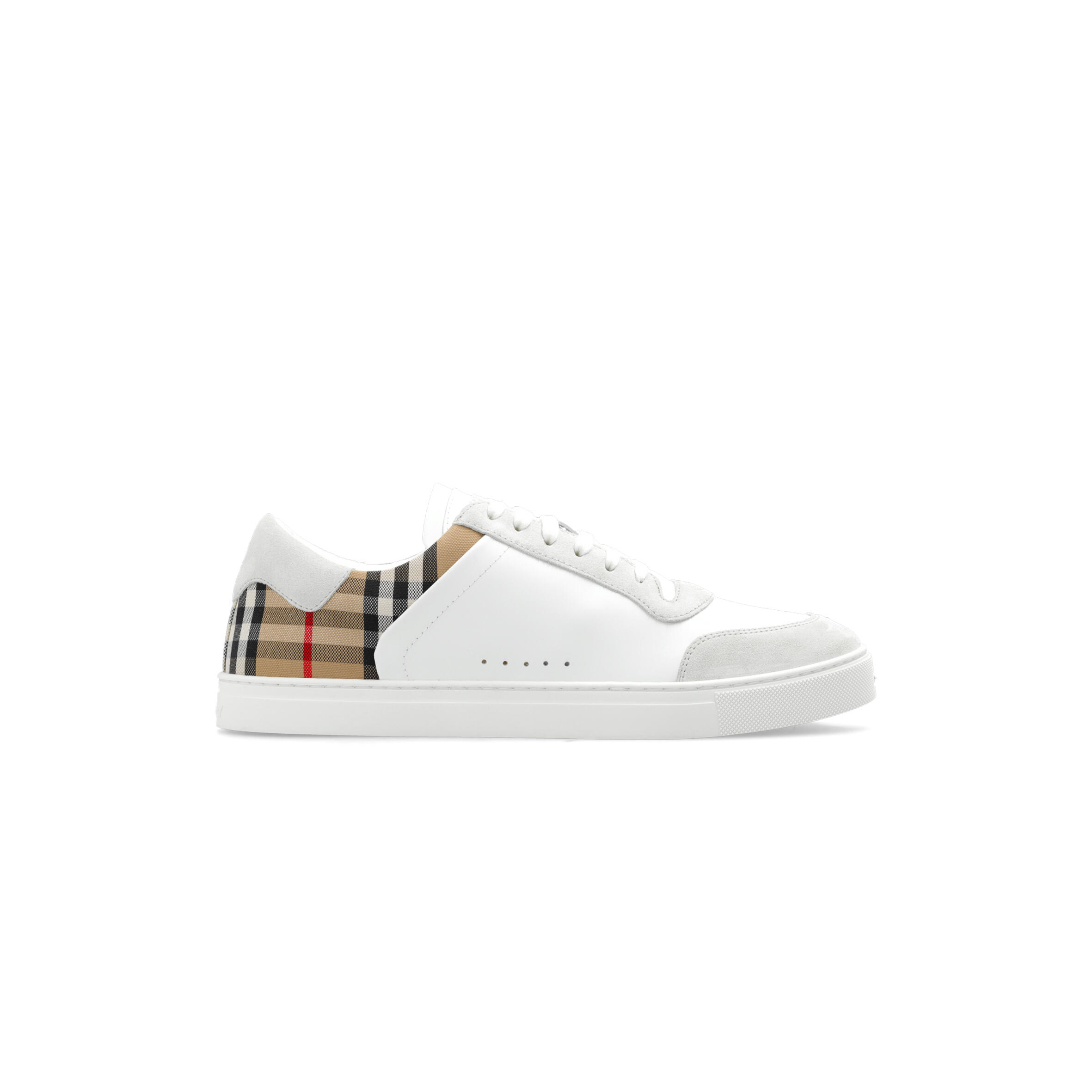 BURBERRY LEATHER, SUEDE AND CHECK SNEAKERS 8069089